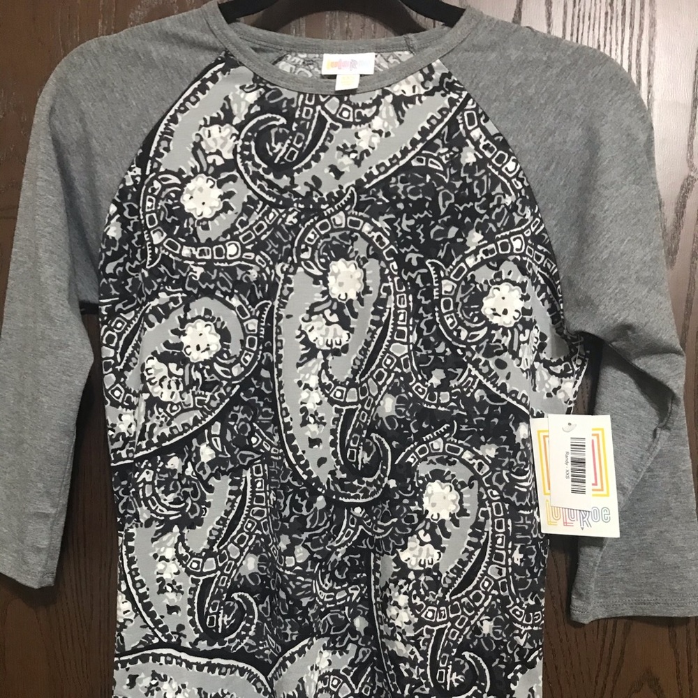 LuLaRoe Randy baseball raglan tshirt NWT XXS